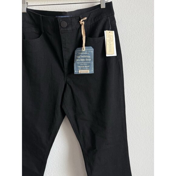 Democracy Women’s AB Solution Itty Bitty Bootcut Jeans Black Size 12 NEW Stretch - Picture 4 of 13